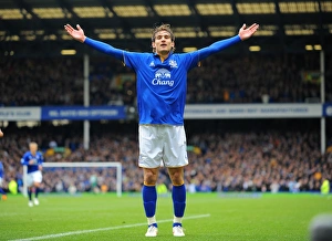 28 April 2012 V Fulham, Goodison Park Prints: Jelavic Doubles Up: Everton's Brace vs