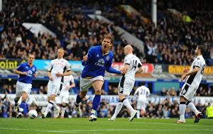 Images Dated 28th April 2012: Jelavic Scores Penalty: Everton's Thrilling 1-0 Victory Over Fulham (Barclays Premier League)