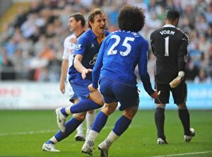 24 March 2012 v Swansea City, Liberty Stadium Collection: Jelavic Scores His Second: Everton's Victory at Swansea City (Barclays Premier League)