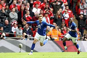 Images Dated 14th April 2012: Jelavic Strikes First: Everton's FA Cup Semi-Final Goal Against Liverpool at Wembley