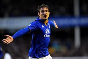 Images Dated 10th March 2012: Jelavic Strikes First: Everton's Opener Against Tottenham Hotspur (10 March 2012, Goodison Park)