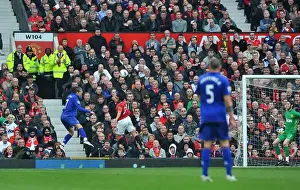 22 April 2012 V Manchester United, Old Trafford Prints: Jelavic Strikes First: Everton's Thrilling Opener vs
