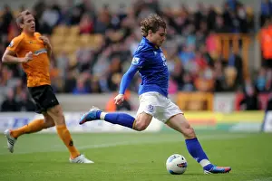 06 May 2012 V Wolverhampton Wanderers, Molineux Stadium Prints: Jelavic Unleashes Powerful Shot: Everton's Threat at Molineux Against Wolves