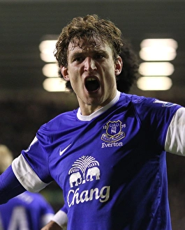 Everton 2 V Tottenham Hotspur 1 : Goodison Park : 09-12-2012 Prints: Jelavic's Double: Everton's Thrilling 2-1 Victory Over Tottenham Hotspur in the Premier League (December 9)