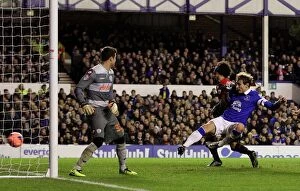 FA Cup : Round 3 : Everton 4 v Queens Park Rangers 0 : Goodison Park : 04-01-0214 Collection: Jelavic's Hat-trick: Everton Crushes Queens Park Rangers 4-0 in FA Cup Third Round (04-01-2014)