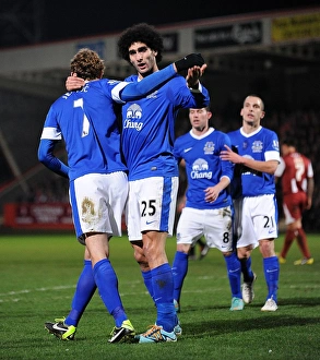 FA Cup : Round 3 : Cheltenham Town 1 V Everton 5 : Whaddon Road : 07-01-2013 Prints: Jelavic's Opening Strike: Everton's Dominant FA Cup Third Round Performance vs