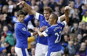 Images Dated 29th September 2012: Jelavic's Strike: Everton's 3-1 Triumph over Southampton (September 29, 2012, Goodison Park)