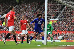 22 April 2012 V Manchester United, Old Trafford Prints: Jelavic's Stunning Opener: Everton's Thrill at Old Trafford vs