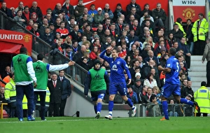 22 April 2012 V Manchester United, Old Trafford Prints: Jelavic's Thrilling Opener