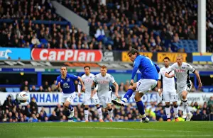 28 April 2012 V Fulham, Goodison Park Prints: Jelavic's Thrilling Penalty: Everton Kicks Off 2012 Victory vs. Fulham (28 April)