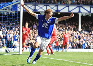 Everton 3 V Southampton 1 : Goodison Park : 29-09-2012 Prints: Jelavic's Triumph: Everton's 3-1 Victory over Southampton (September 29)