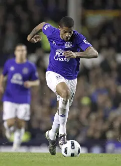 Jermaine Beckford in Action: Everton vs Birmingham City, Barclays Premier League (09 Mar 2011) - Goodison Park