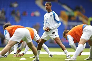 Jermaine Beckford's Intense Warm-Up Ahead of Everton vs. Blackburn Rovers (16 April 2011)