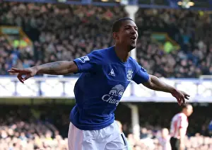 26 February 2011 Everton V Sunderland Prints: Jermaine Beckford's Thrilling Opener: Kickstarting Everton's Victory (Feb 26)