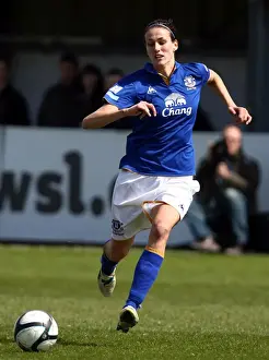 Everton Ladies Prints: Jill Scott of Everton Ladies in Action at Goodison Park (6 May 2012): Everton Ladies vs