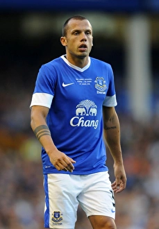 John Heitinga in Action: Everton FC vs AEK Athens - Pre-Season Friendly at Goodison Park