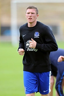 Season 2012-13 Prints: John Lundstram Leads Everton at Firhill Stadium: Pre-Season Friendly Against Partick Thistle