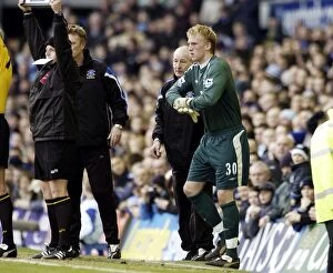 John Ruddy Collection: John Ruddy Joins the Action: A New Force at Everton Football Club