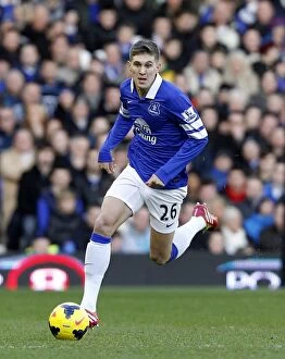 Images Dated 11th January 2014: John Stones Brilliant Performance: Everton's 2-0 Victory Over Norwich City (BPL, 11-01-2014)