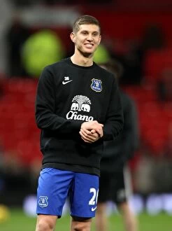 Images Dated 4th December 2013: John Stones Game-Winning Goal: Everton's Surprise Victory at Old Trafford