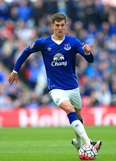 Images Dated 23rd April 2016: John Stones Unwavering Determination: Everton vs Manchester United in the Emirates FA Cup