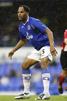 Joleon Lescott in Action: Everton vs PSV Eindhoven at Goodison Park (2008)