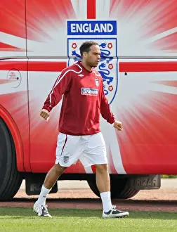 Joleon Lescott at England Training: Everton Star in Action