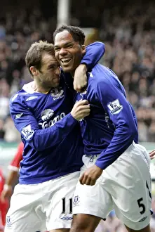 Joleon Lescott Scores First Everton Goal Against Middlesbrough in Barclays Premier League, 2007