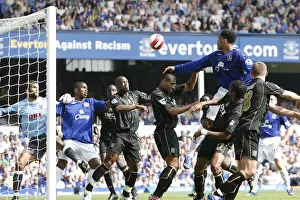 Joleon Lescott's Determined Header: Everton FC vs Portsmouth, FA Barclays Premiership, Goodison Park, 5 May 2007