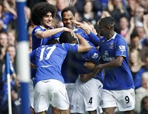 Images Dated 16th May 2009: Joseph Yobo Scores His Second Goal: Everton's Victory Against West Ham United (16/05/09)