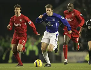 2005 Prints: Kevin Kilbane: Beating Xabi Alonso and Mohamed Sissoko to the Ball