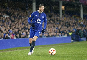 Framed Print : Kevin Mirallas Scores in Everton's Europa League Round of 16 First Leg Win Against Dynamo Kiev at Goodison Park Framed Print : Kevin Mirallas Scores in Everton's Europa League Round of 16 First Leg Win Against Dynamo Kiev at Goodison Park