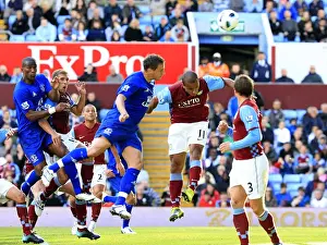 Framed Print : Last-Minute Thriller: Jagielka's Dramatic Header Saves a Point for Everton at Villa Park (2010, Barclays Premier League) Framed Print : Last-Minute Thriller: Jagielka's Dramatic Header Saves a Point for Everton at Villa Park (2010, Barclays Premier League)