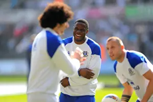 Framed Print : Laughing Victor: Everton's Anichebe Brings Humor to Swansea Warm-Up (BPL: 24 March 2012) Framed Print : Laughing Victor: Everton's Anichebe Brings Humor to Swansea Warm-Up (BPL: 24 March 2012)