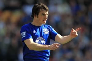 09 April 2011 Wolverhampton Wanderers v Everton Collection: Leighton Baines in Action: Everton vs. Wolverhampton Wanderers, Barclays Premier League (April 2011)