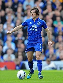 Leighton Baines in Action: Everton vs. Fulham, October 2011 - Barclays Premier League