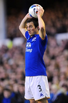 Leighton Baines in Action: Everton vs. Tottenham Hotspur at Goodison Park - Barclays Premier League (10 March 2012)