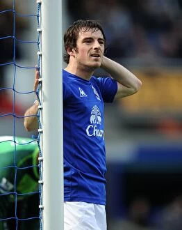 Images Dated 2nd April 2011: Leighton Baines in Action: Everton vs Aston Villa, Barclays Premier League (04 April 2011)