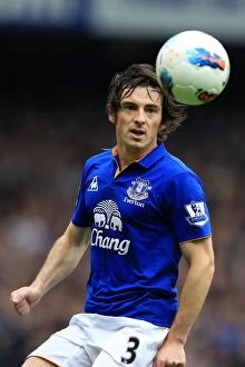 Images Dated 29th October 2011: Leighton Baines in Action: Everton vs Manchester United at Goodison Park