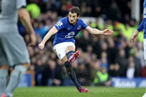 Framed Print : Leighton Baines in Action: Everton vs Newcastle United at Goodison Park - Barclays Premier League Framed Print : Leighton Baines in Action: Everton vs Newcastle United at Goodison Park - Barclays Premier League