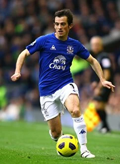 Images Dated 9th December 2010: Leighton Baines in Action: Everton vs Stoke City (Barclays Premier League, 30 October 2010)