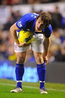Images Dated 4th December 2011: Leighton Baines in Action: Everton vs Stoke City, Barclays Premier League (4 December 2011)