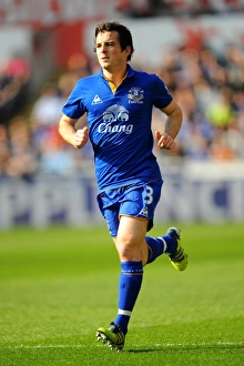 Leighton Baines in Action: Everton vs Swansea City, Premier League (2012)