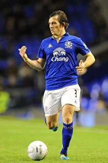 Images Dated 21st September 2011: Leighton Baines in Action for Everton against West Bromwich Albion