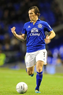 Carling Cup Prints: Leighton Baines in Action for Everton against West Bromwich Albion