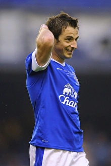 Pre Season Friendly - Everton V AEK Athens - Goodison Park Prints: Leighton Baines Delight as Tony Hibbert Scores: Everton's Pre-Season Triumph over AEK Athens (Goodison Park)