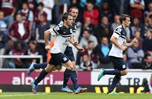 Season 2013-14 Prints: Leighton Baines Double: Everton's Triumph over West Ham United (21-09-2013)