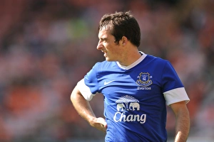 Keith Southern Testimonial - Blackpool V Everton - Bloomfield Road Prints: Leighton Baines at Keith Southern's Testimonial: Everton vs