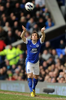 Everton 2 V Manchester City 0 : Goodison Park : 16-03-2013 Prints: Leighton Baines Leadership: Everton 2 - Manchester City 0 (16-03-2013)