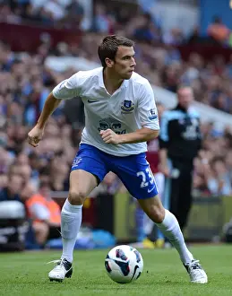 Aston Villa 1 V Everton 3: Villa Park: 25-08-2012 Prints: Leighton Baines Leadership: Everton's 3-1 Victory over Aston Villa (August 25)